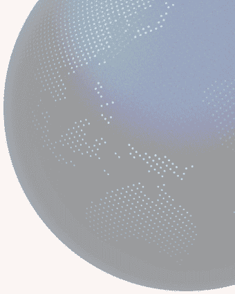 Earth globe representing our global reach